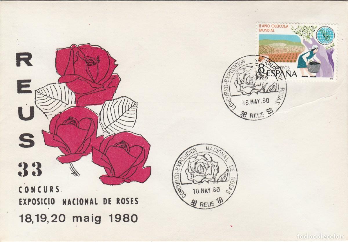 Sellos: MATASELLOS REUS - CONCURSO EXPOSICI&Oacute;N NACIONAL DE ROSAS - 1980