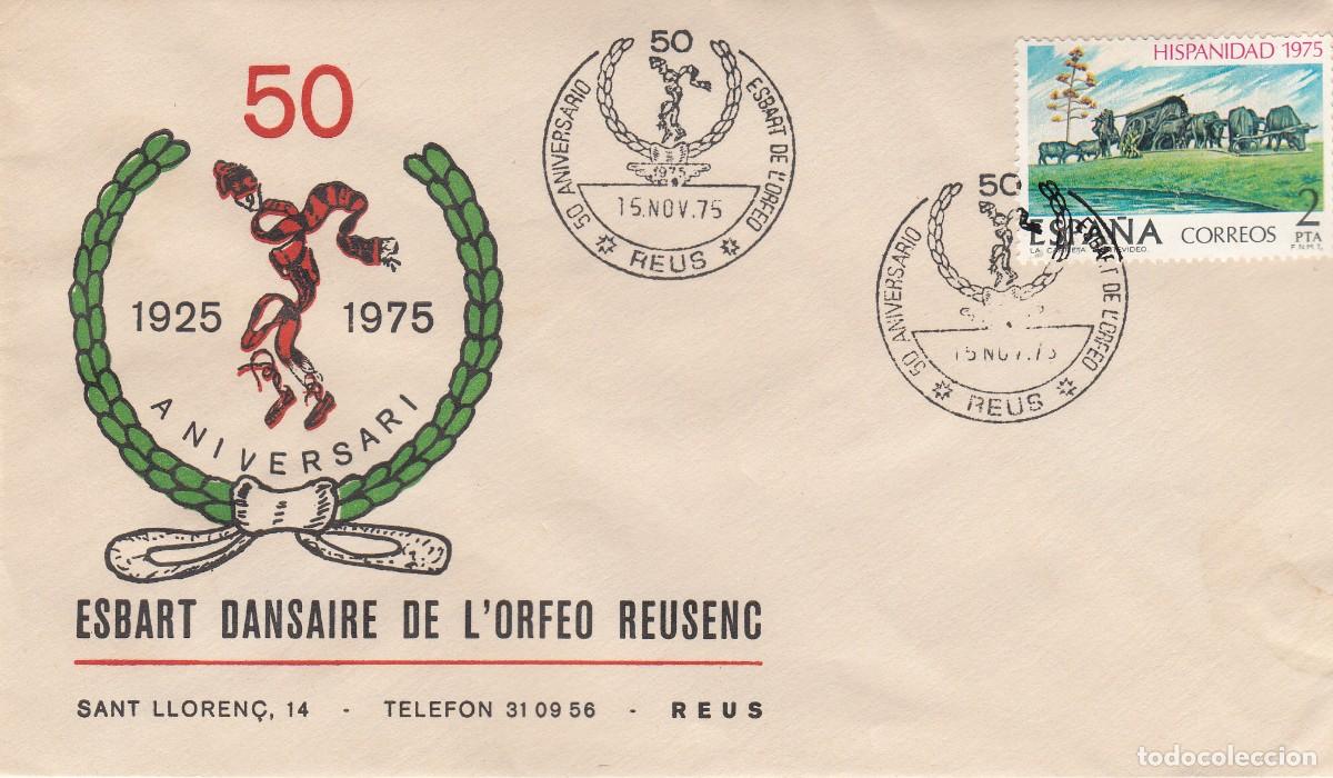Sellos: MATASELLOS REUS - 50 ANIVERSARIO ESBART DE L'ORFE&Oacute; - 1975