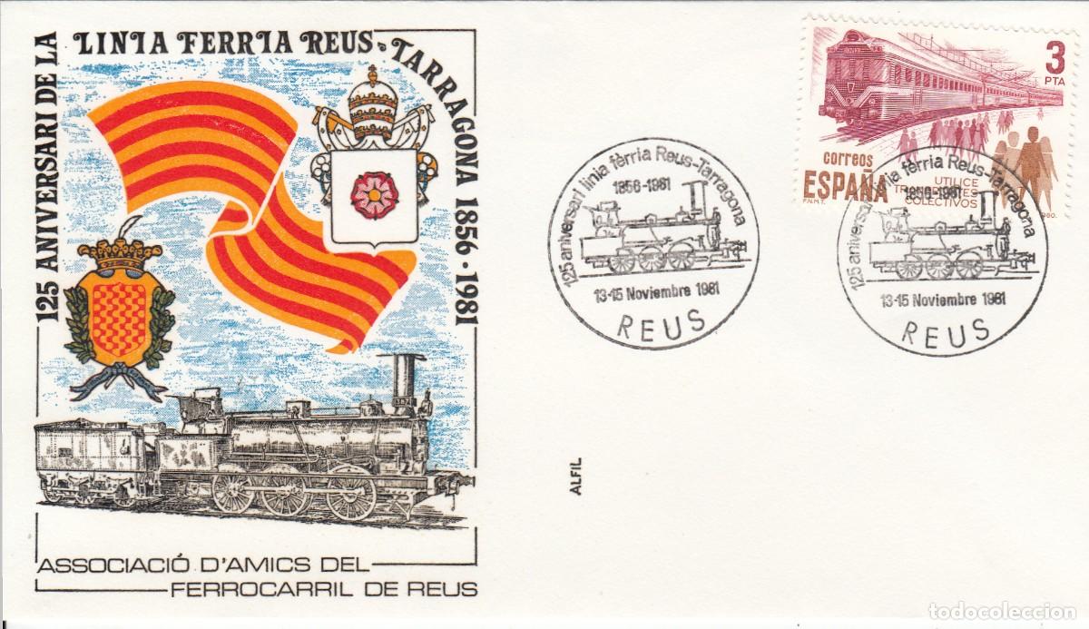 Sellos: MATASELLOS REUS - 125 ANIVERSARI LINIA FERRIA REUS - TARRAGONA - 1981