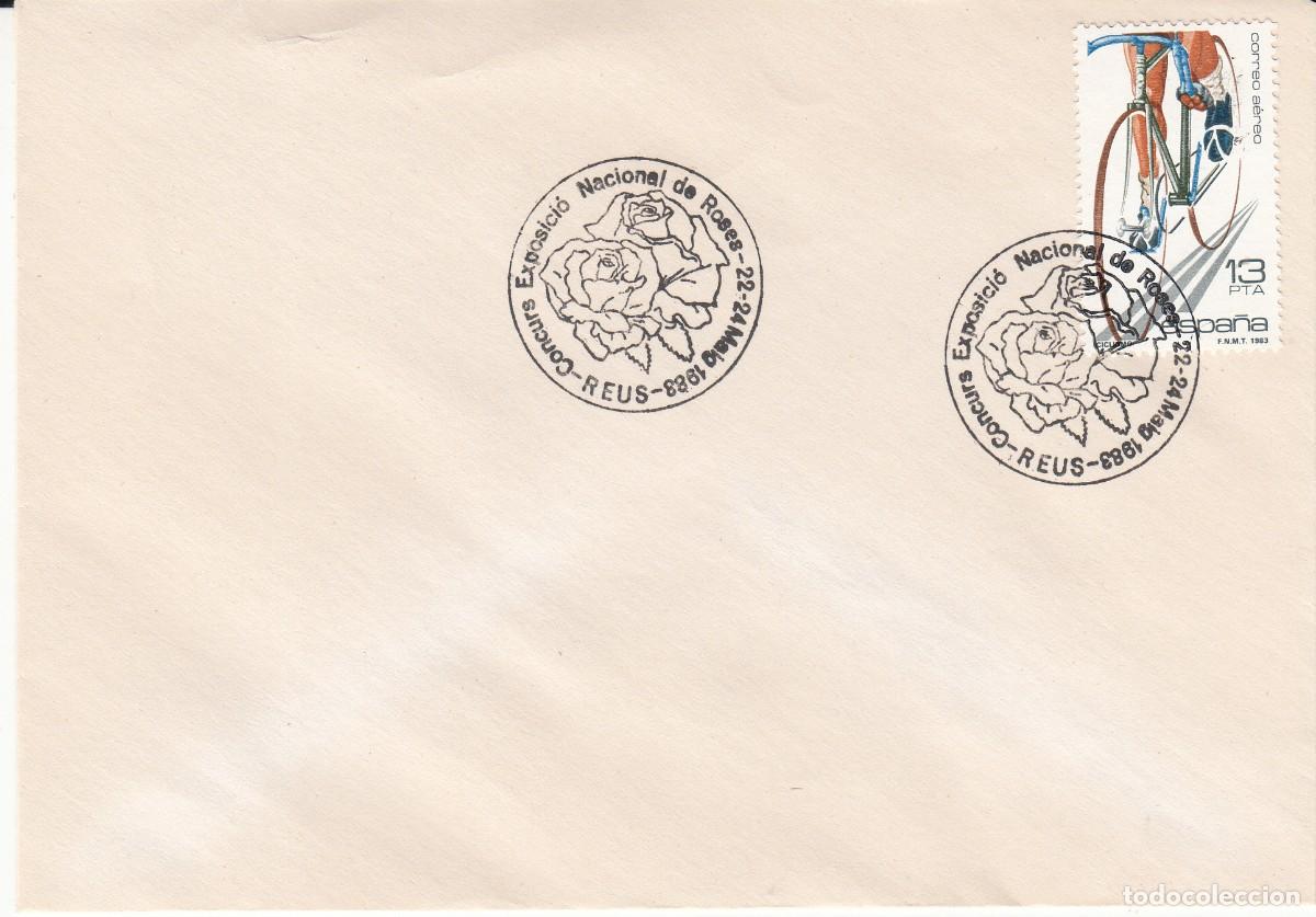 Sellos: MATASELLOS REUS - CONCURSO EXPOSICI&Oacute;N NACIONAL DE ROSAS - 1983