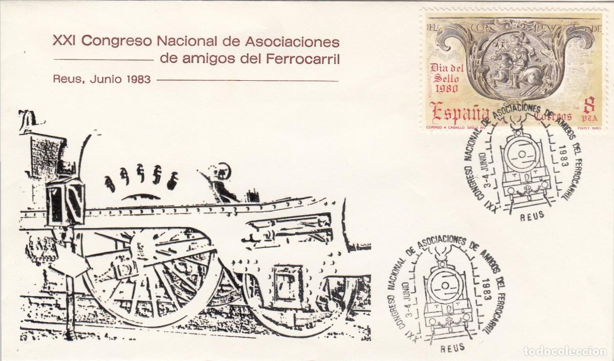 Sellos: MATASELLOS REUS - CONGRESO NACIONAL AMIGOS DEL FERROCARRIL- 1983