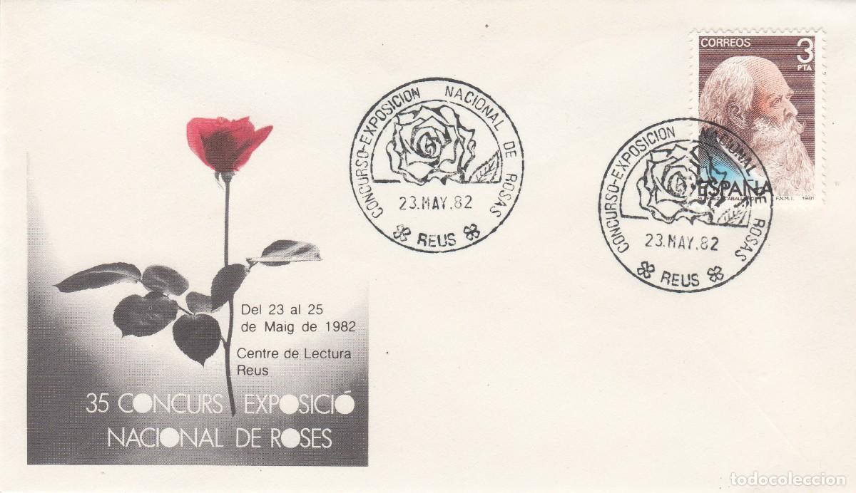 Sellos: MATASELLOS REUS - CONCURSO EXPOSICI&Oacute;N NACIONAL DE ROSAS - 1982