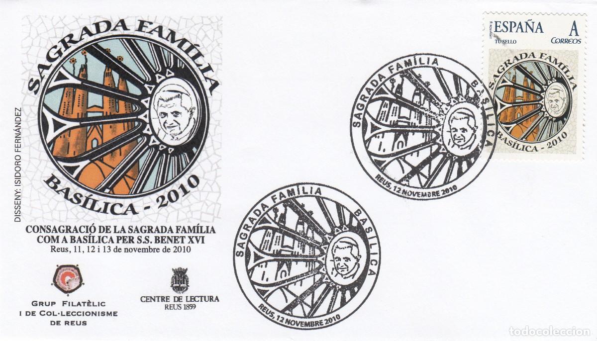 Sellos: MATASELLOS REUS - BAS&Iacute;LICA SAGRADA FAMILIA - 2010 CON TUSELLO