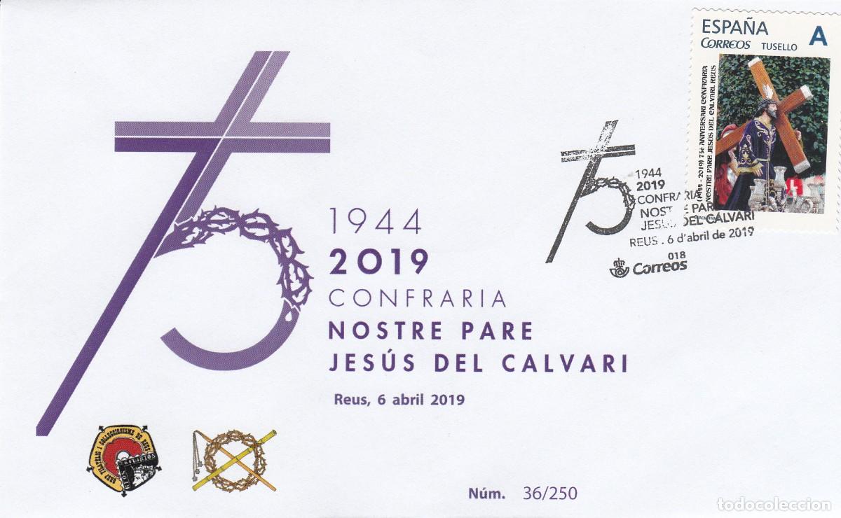 Sellos: MATASELLOS REUS - SEMANA SANTA - CONFRAR&Iacute;A JES&Uacute;S DEL CALVARI - 2019 CON TUSELLO