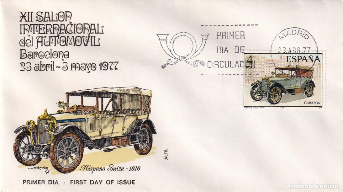 Timbres: SPD Espa&ntilde;a 1977 en Alfil - XII Sal&oacute;n Internacional del Autom&oacute;vil Barcelona / Hispano Suiza 1916