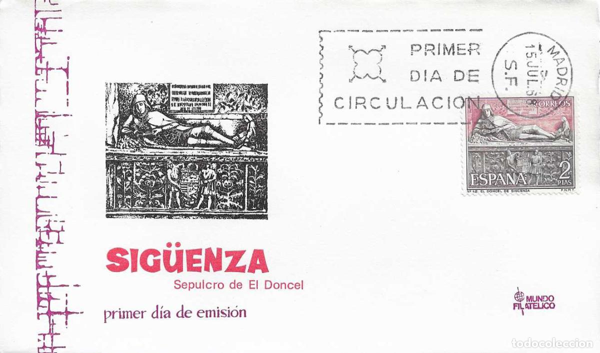 Sellos: EL DONCEL SIG&Uuml;ENZA GUADALAJARA SERIE TURISTICA 1968 (EDIFIL 1878) EN SPD DE MUNDO FILATELICO XZX