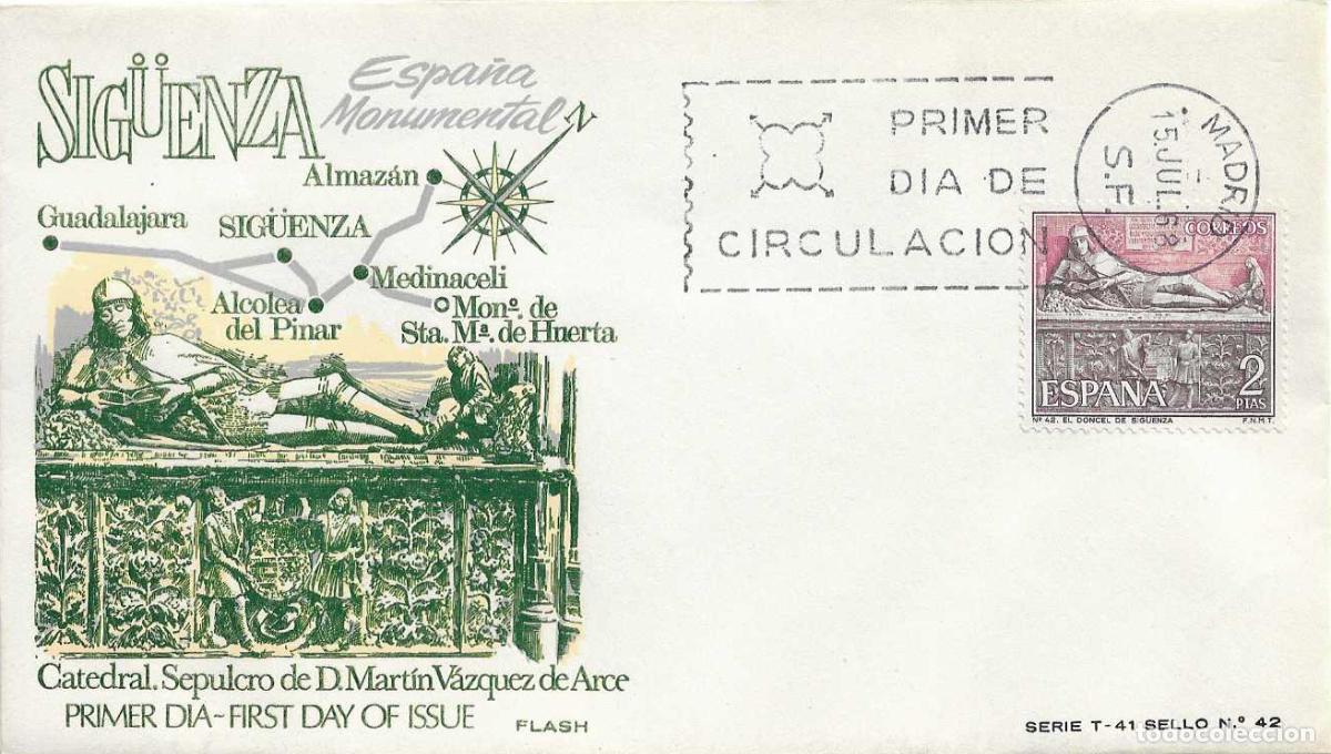 Sellos: EL DONCEL SIG&Uuml;ENZA GUADALAJARA SERIE TURISTICA 1968 (EDIFIL 1878) EN SPD SIN CIRCULAR DE FLASH RARO