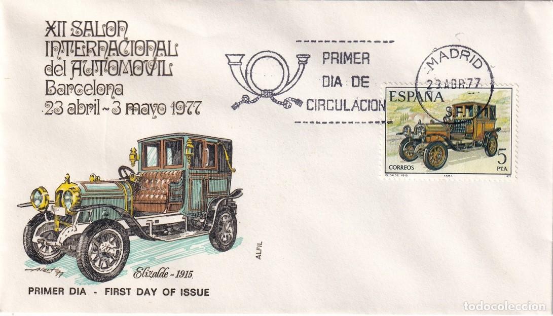 Stamps: SPD Espa&ntilde;a 1977 en Alfil - XII Sal&oacute;n Internacional del Autom&oacute;vil Barcelona / Chasis Elizalde 23/26