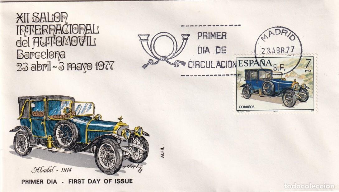 Stamps: SPD Espa&ntilde;a 1977 en Alfil - XII Sal&oacute;n Internacional del Autom&oacute;vil Barcelona / Abadal 1914