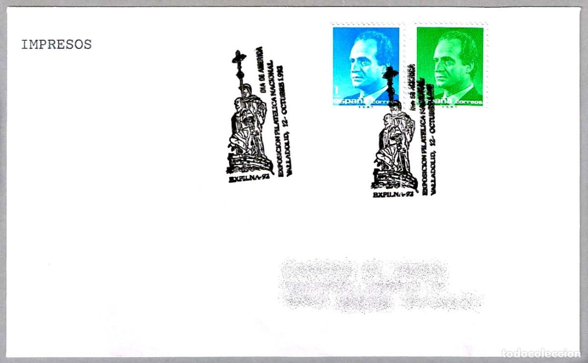 Sellos: Matasellos EXP.FIL. NACIONAL EXFILNA'92 - DIA DE AMERICA. Valladolid 1992