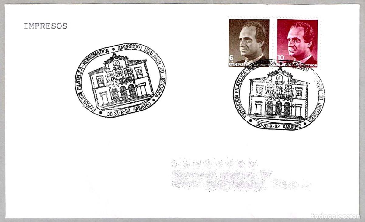 Sellos: Matasellos EXP.FIL. 150 ANIV. AYUNTAMIENTO. Amurrio, Alava, 1992