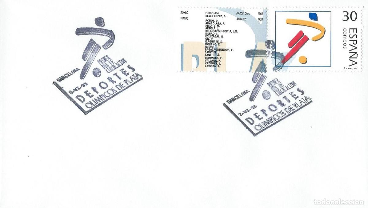 Sellos: 1995. BARCELONA. MATASELLOS/POSTMARK. OL&Iacute;MPICOS DE PLATA. F&Uacute;TBOL/FOOTBALL. DEPORTES/SPORTS.