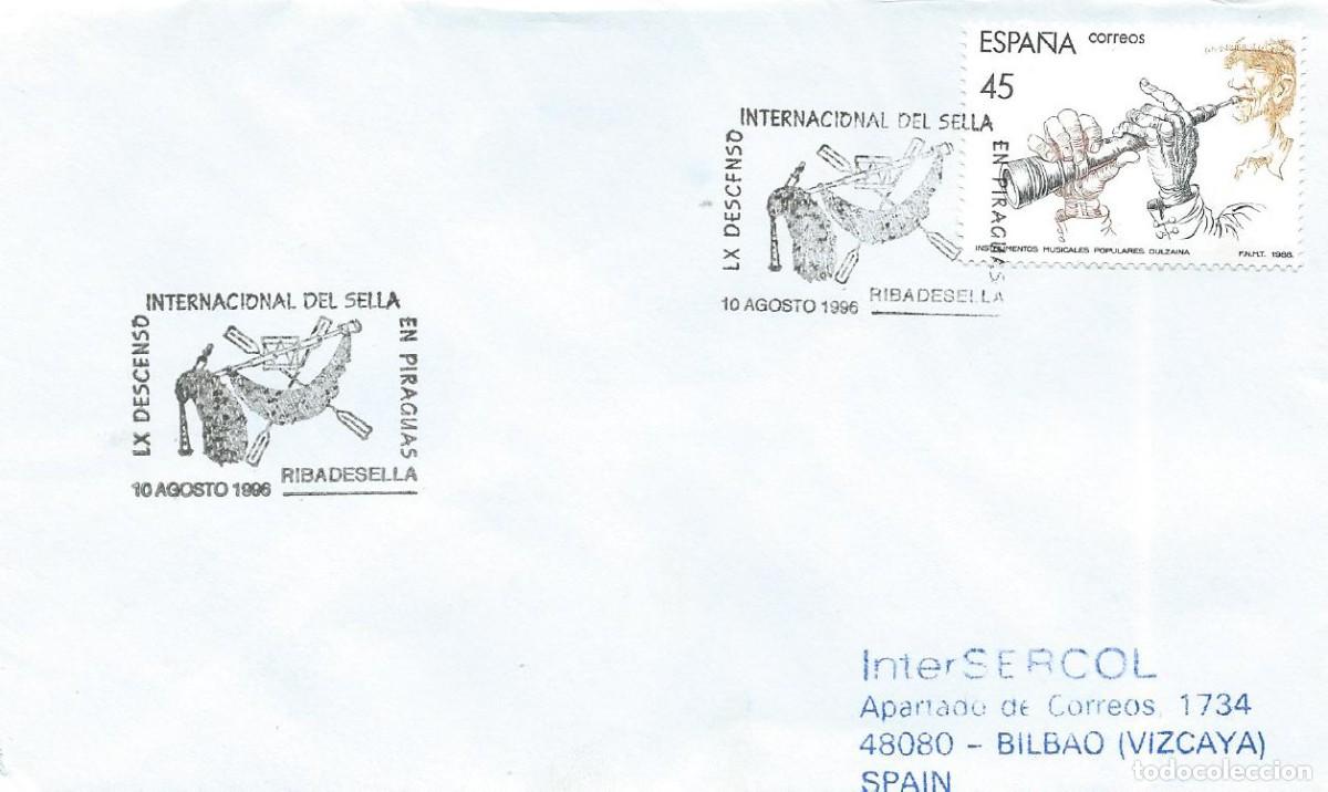 Sellos: 1996. RIBADESELLA. MATASELLOS/POSTMARK DESCENSO INTERNACIONAL DEL SELLA. DEPORTES/SPORTS. PIRAG&Uuml;ISMO