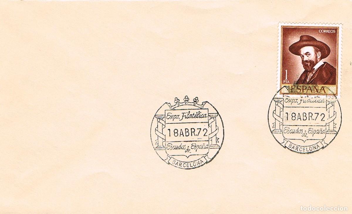 Sellos: A&Ntilde;O 1972, Barcelona, Exposici&oacute;n sobre escudos de Espa&ntilde;a