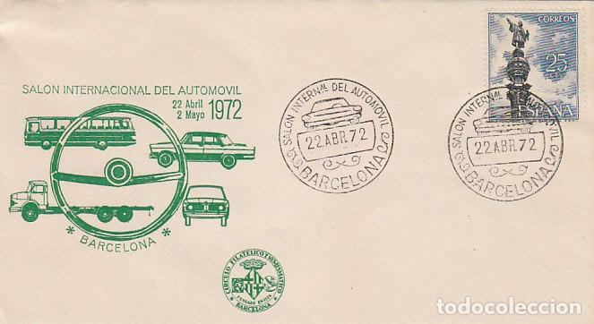 Sellos: A&Ntilde;O 1972, SALON INTERNACIONAL DEL AUTOMOVIL SOBRE OFICIAL DE LA EXPOSICION