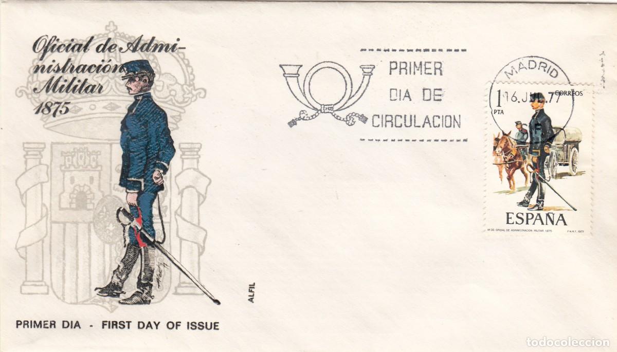 Sellos: SOBRE: 1977 MADRID. OFICIAL DE ADMINISTRACION MILITAR 1875