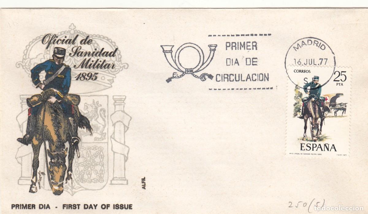 Sellos: SOBRE: 1977 MADRID. OFICIAL SANIDAD MILITAR 1895