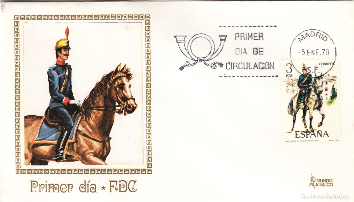 Sellos: SOBRE: 1978 MADRID. TENIENTE ARTILLERIA RODADA FDC