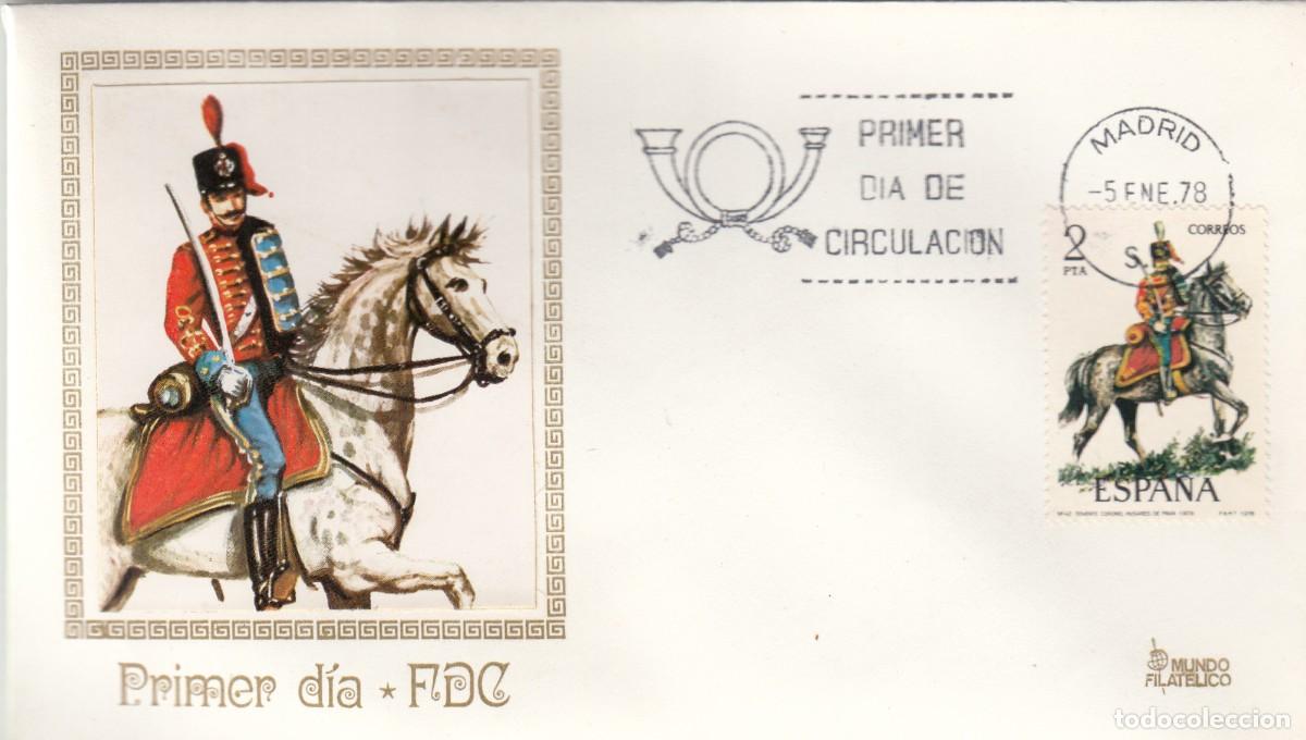 Sellos: SOBRE: 1978 MADRID. TENIENTE CORONEL HUSARES PAVIA FDC