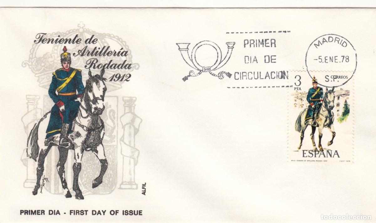 Sellos: SOBRE: 1978 MADRID. TENIENTE ARTILLERIA RODADA 1912