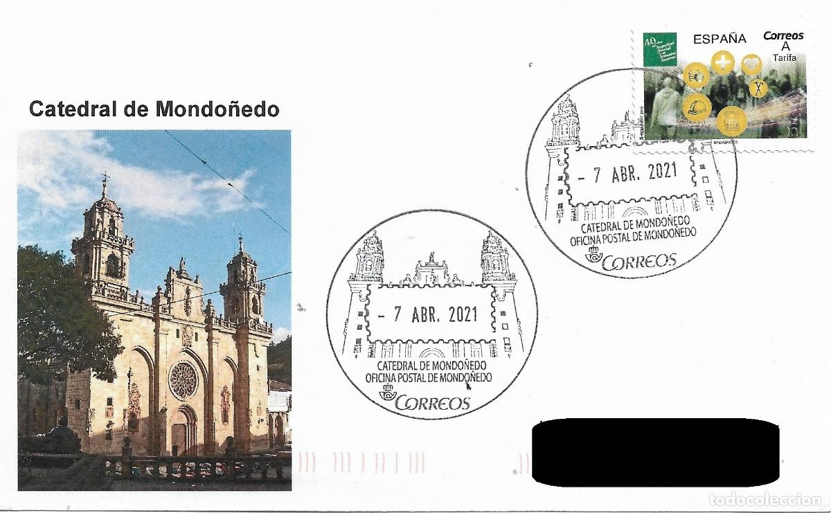 Sellos: ESPA&Ntilde;A. MATASELLOS ESPECIAL. CATEDRAL DE MONDO&Ntilde;EDO. 2021
