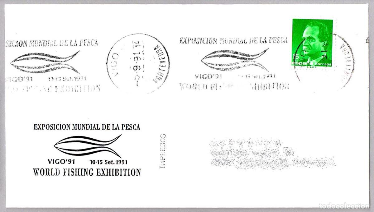 Sellos: Matasellos rodillo EXPOSICION MUNDIAL DE LA PESCA. Vigo, Pontevedra, Galicia, 1991