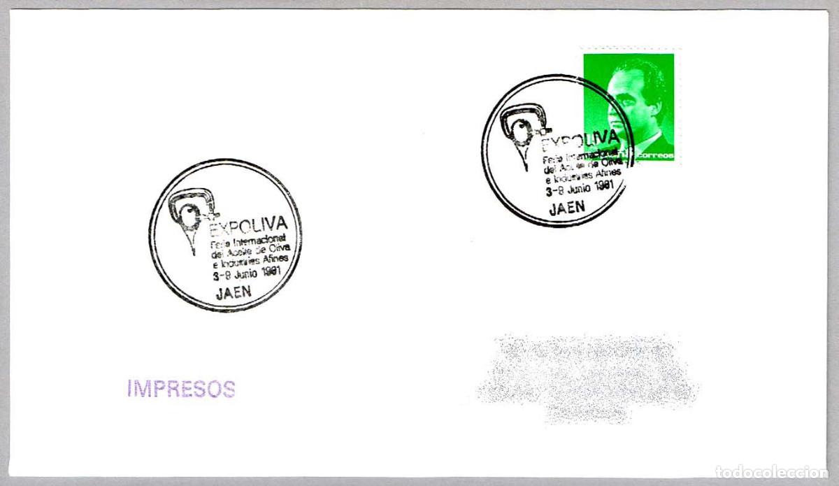 Sellos: Matasellos EXPOLIVA - FERIA INT. DEL ACEITE DE OLIVA. Jaen, Andalucia, 1991