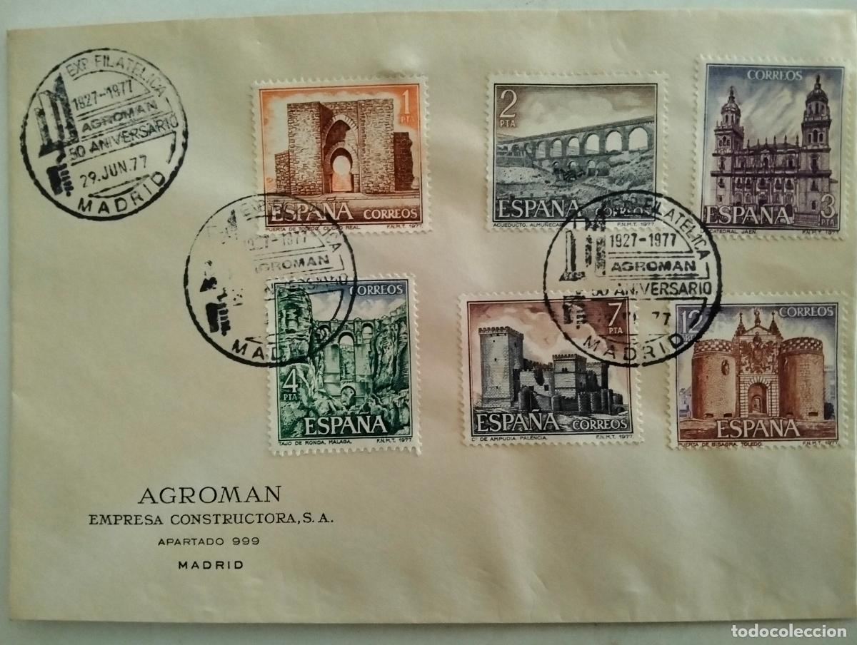 Sellos: SOBRE AGROMAN , EMPRESA CONSTRUCTORA, 50 ANIVERSARIO 1927-1977