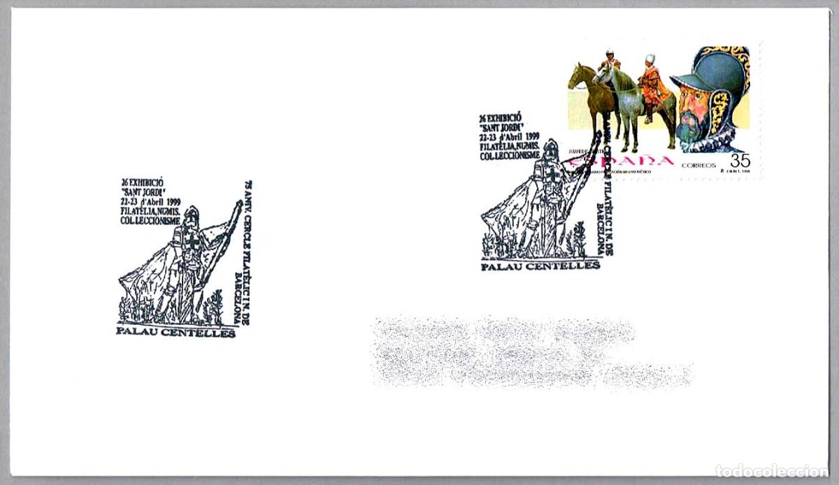 Sellos: Matasellos 26 EXHIBICIO SANT JORDI. Barcelona 1999