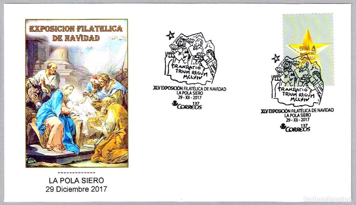 Sellos: Matasellos EXPOSICION FILATELICA DE NAVIDAD. La Pola Siero, Asturias, 2017