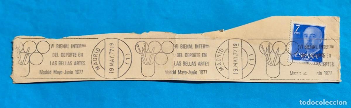 Sellos: MATASELLOS RODILLO-VI BIENAL INTER. DEL DEPORTE EN LAS BELLAS ARTES-MADRID 1977