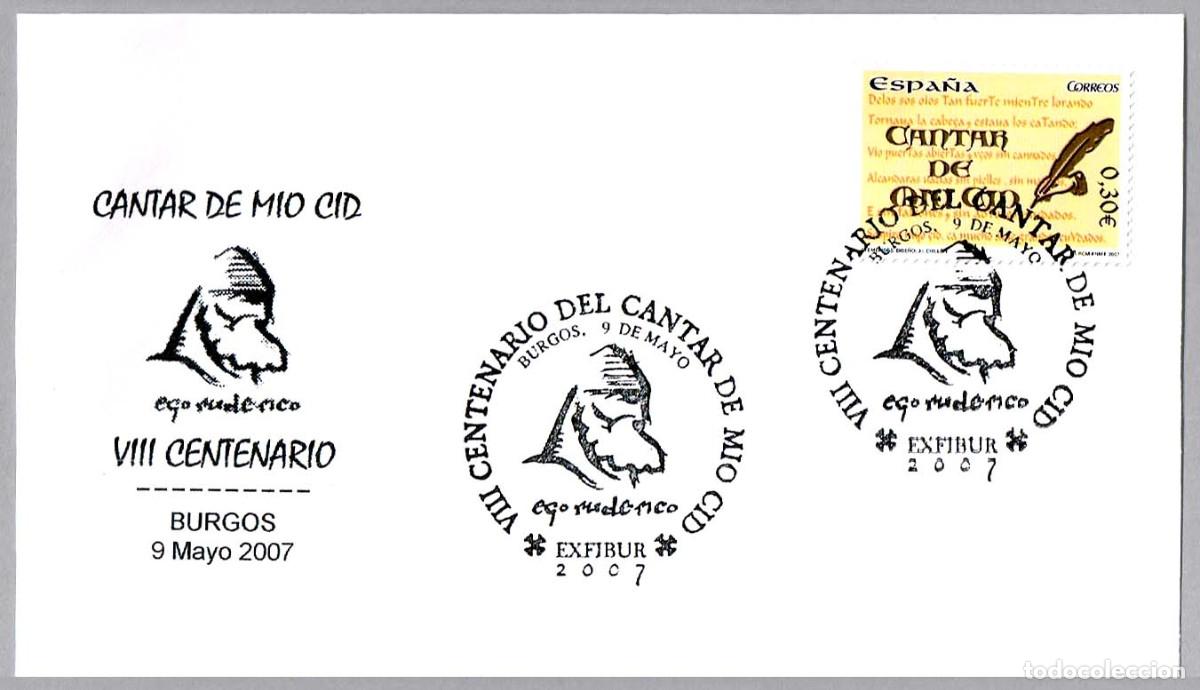 Sellos: Matasellos VIII CENTENARIO CANTAR DE MIO CID. Burgos 2007
