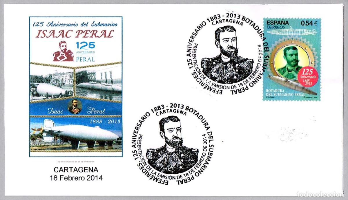 Sellos: Matasellos Presentacion - 125 ANIV. SUBMARINO ISAAC PERAL. Cartagena, Murcia, 2014
