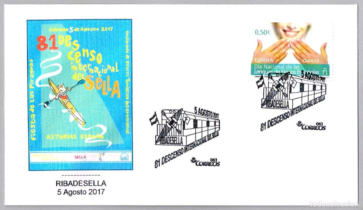 Sellos: Matasellos 81 DESCENSO INTERNACIONAL DEL SELLA. Ribadesella, Asturias, 2017