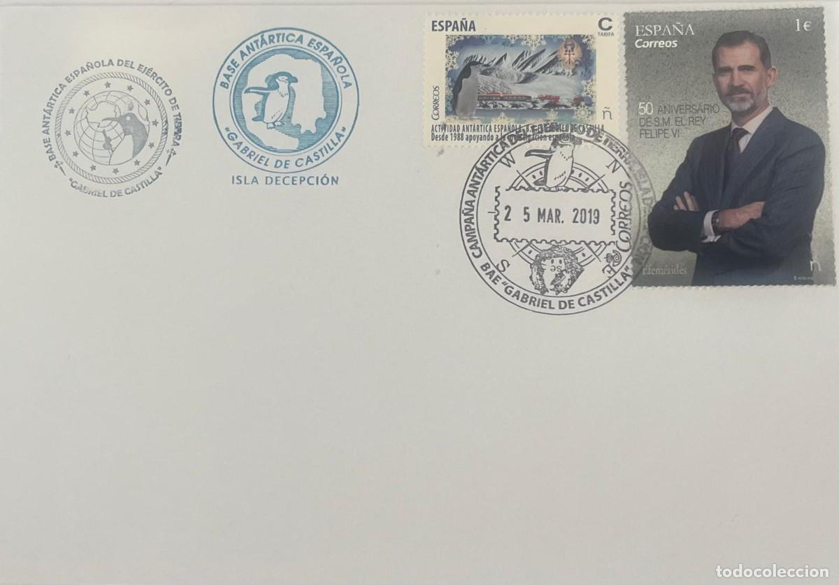 Sellos: BASE ANTARTICA ESPA&Ntilde;OLA DEL ET GABRIEL DE CASTILLA CAMPA&Ntilde;A 2018-2019