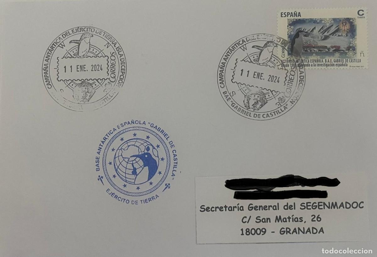 Sellos: BASE ANTARTICA ESPA&Ntilde;OLA DEL ET GABRIEL DE CASTILLA CAMPA&Ntilde;A 2023-2024