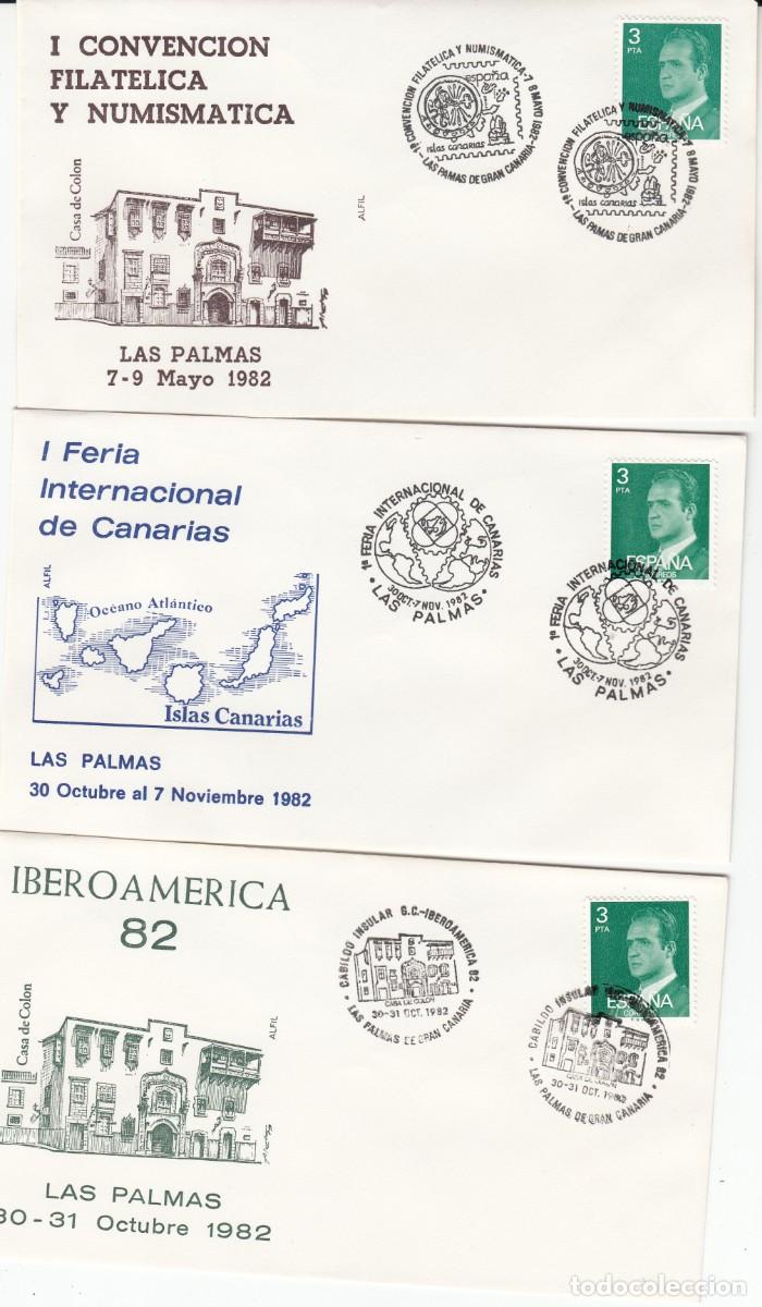 Sellos: 3 MATASELLOS - LAS PALMAS ISLAS CANARIAS - 1982