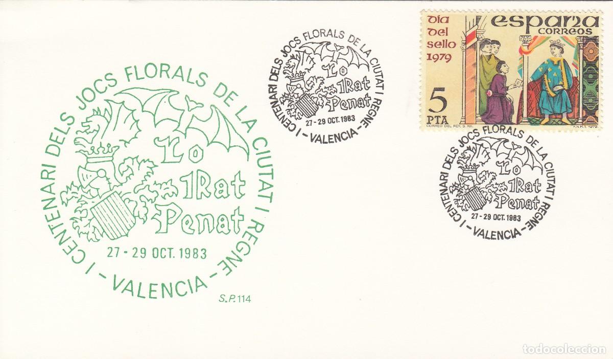 Sellos: MATASELLOS CENTENARI DELS JOCS FLORALS - VALENCIA - 1983