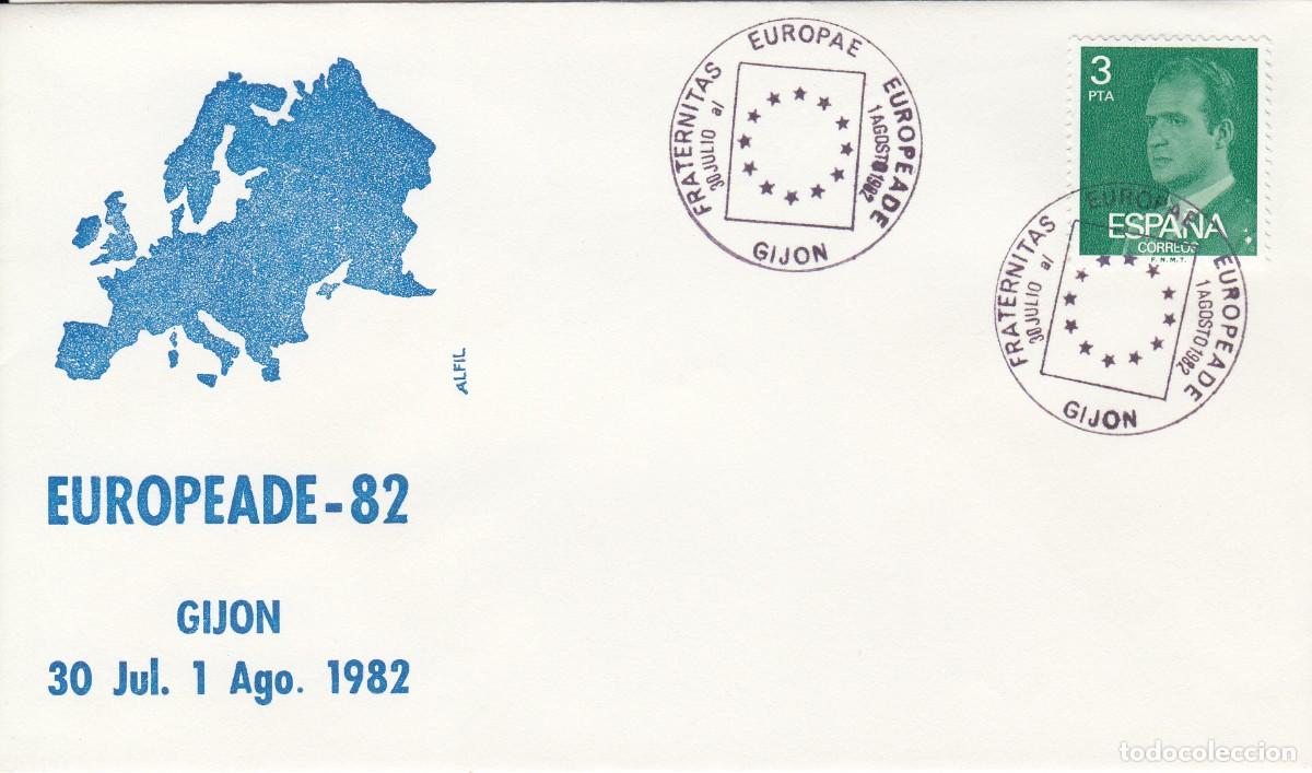 Sellos: ASTURIAS MATASELLOS EUROPEADE 82 - GIJ&Oacute;N - 1982