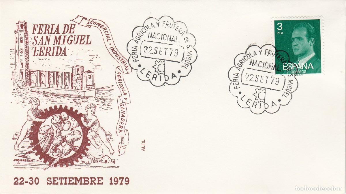 Sellos: MATASELLOS FERIA GR&Iacute;COLA Y FRUTERA DE SAN MIGUEL - LLEIDA - L&Eacute;RIDA - 1979