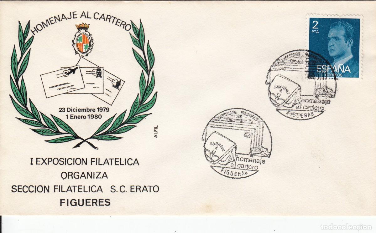Sellos: MATASELLOS EXPOSICI&Oacute;N FILAT&Eacute;LICA HOMENAJE AL CARTERO - FIGUERES - FIGUERAS - 1979