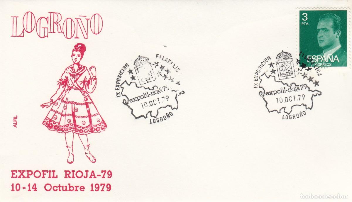 Sellos: MATASELLOS EXPOSICI&Oacute;N FILAT&Eacute;LICA EXPOFIL RIOJA - 79 - LOGRO&Ntilde;O - 1979