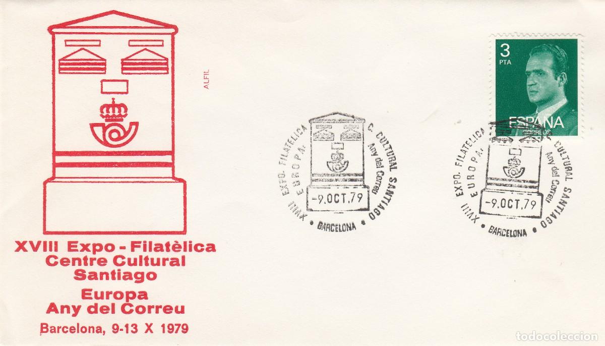 Sellos: MATASELLOS EXPOS. FILAT&Eacute;LICA CENTRO CULTURAL SANTIAGO - BARCELONA - 1979