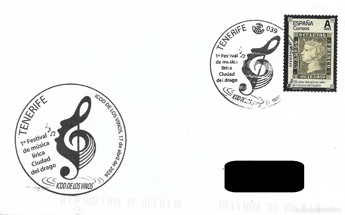 Sellos: ESPA&Ntilde;A. MATASELLOS ESPECIAL. FESTIVAL DE MUSICA LIRICA &rdquo;CIUDAD DEL DRAGO&rdquo;. ICOD DE LOS VINOS. 2026