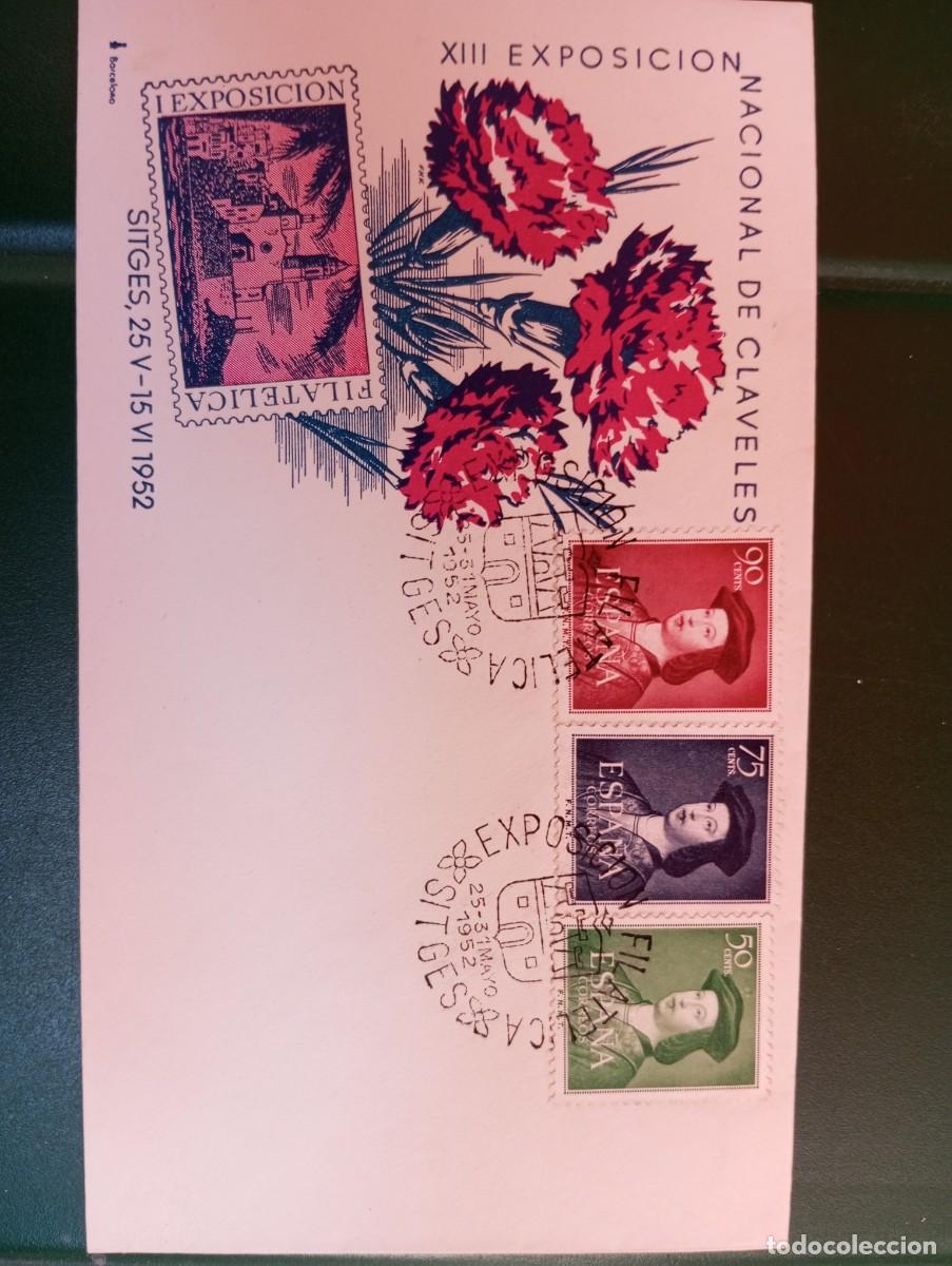Sellos: ESPA&Ntilde;A 1952, EXPOSICI&Oacute;N FILAT&Eacute;LICA DE SITGES. SELLOS DE FERNANDO EL CAT&Oacute;LICO, 1166/8 y 1116/7