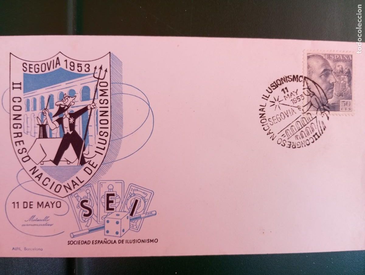 Sellos: ESPA&Ntilde;A 1953, CONGRESO NACIONAL DE ILUSIONISMO