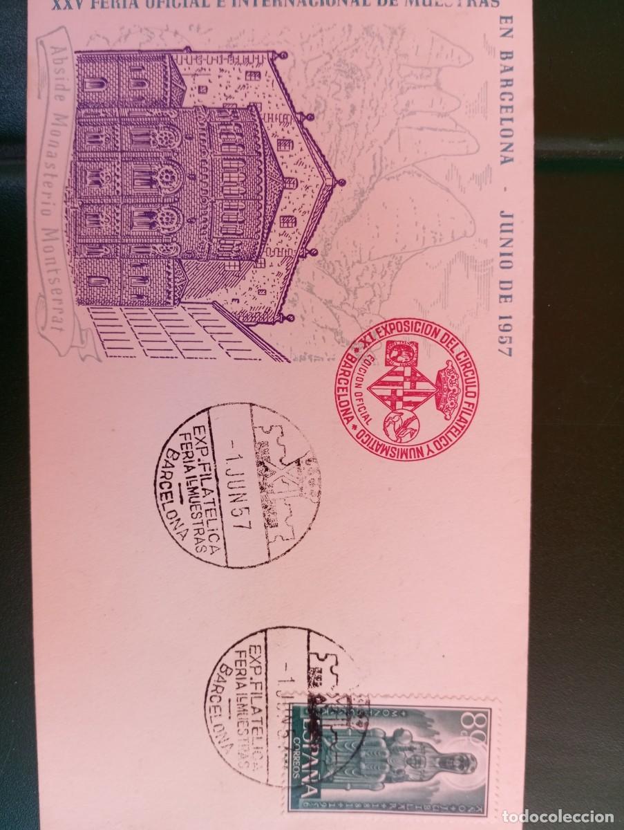Sellos: ESPA&Ntilde;A 1957, FERIA DE MUESTRAS DE BARCELONA