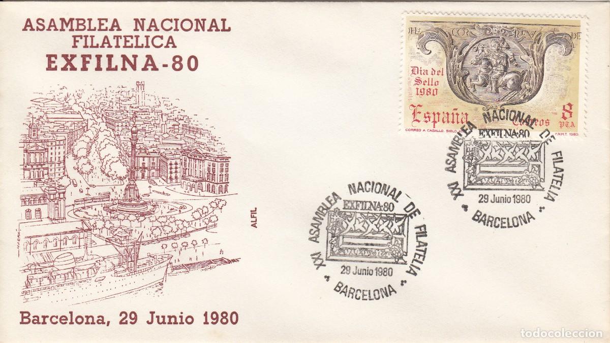Sellos: MATASELLOS ASAMBLEA NACIONAL DE FILATELIA - EXFILNA 80 BARCELONA - 1980