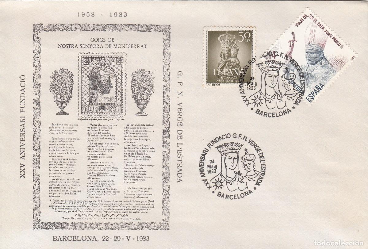 Sellos: MATASELLOS CENTENARI FUNDACI&Oacute; GFN VERGE DE L'ESTRADA - BARCELONA - 1983