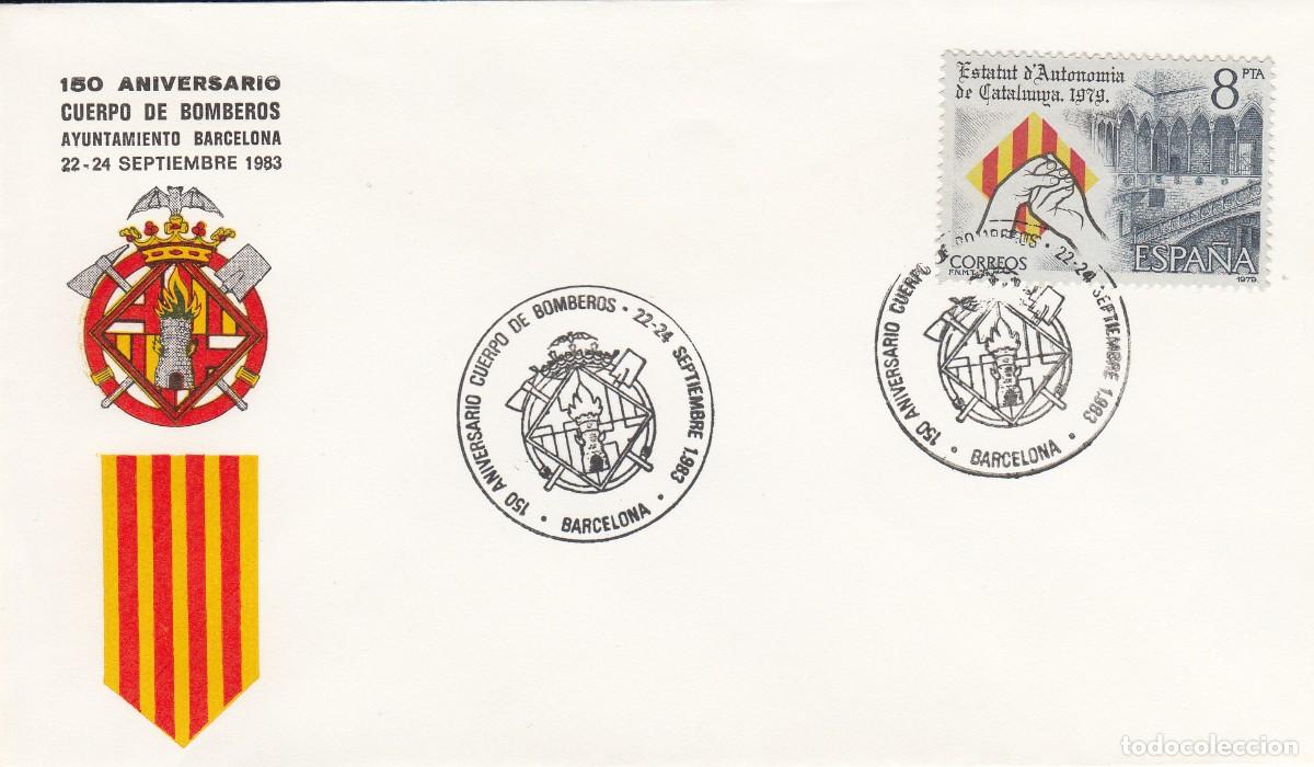 Sellos: MATASELLOS ANIVERSARIO CUERPO BOMBEROS - BARCELONA - 1983